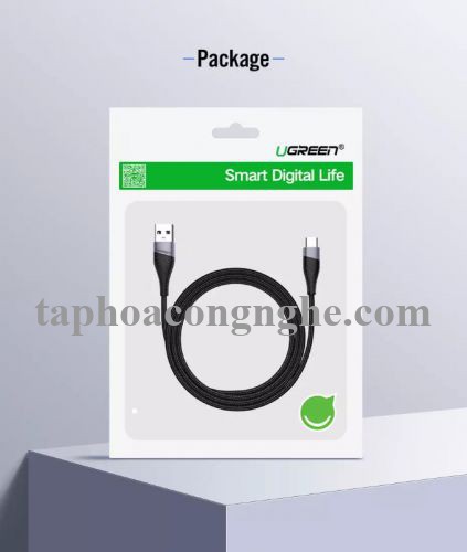 Ugreen 60204 0.5 Màu Xám Cáp USB-A sang Type C sạc nhanh ED022 30060204